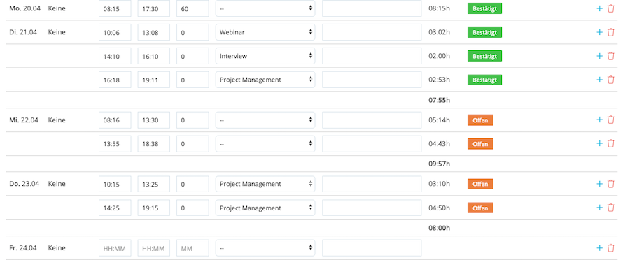 Arbeitszeiterfassung mit der Personio App – Personio
